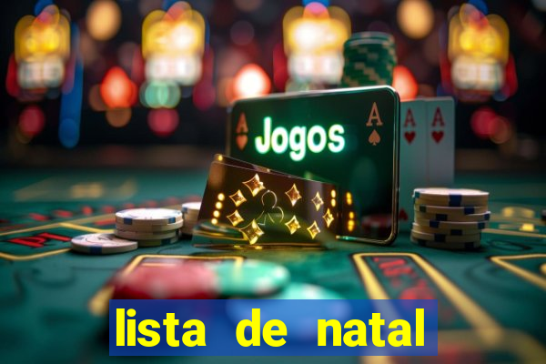 lista de natal para imprimir